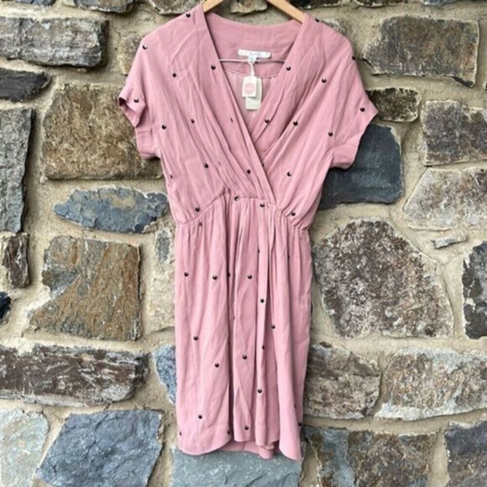NWT Boden Natalia Pink Sequin Dot Dress size 6R